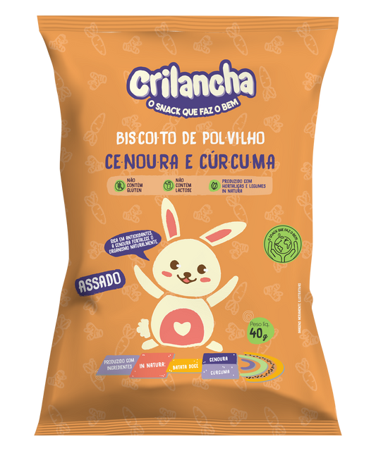 Biscoito de polvilho - Cenoura e cúrcuma 40g